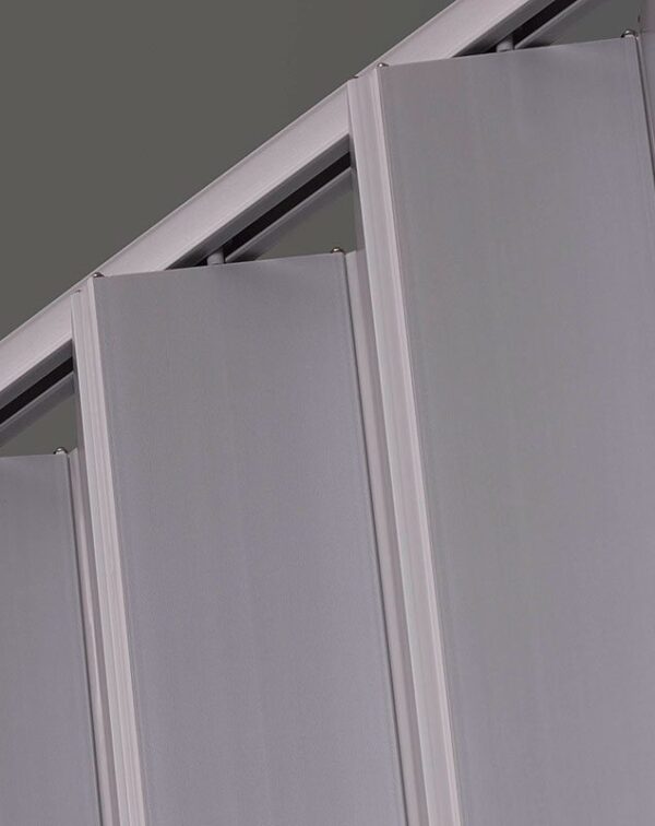 Elite folding door silver track detail