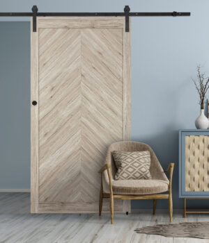 Millbrooke Chevron Vinyl Barn Door