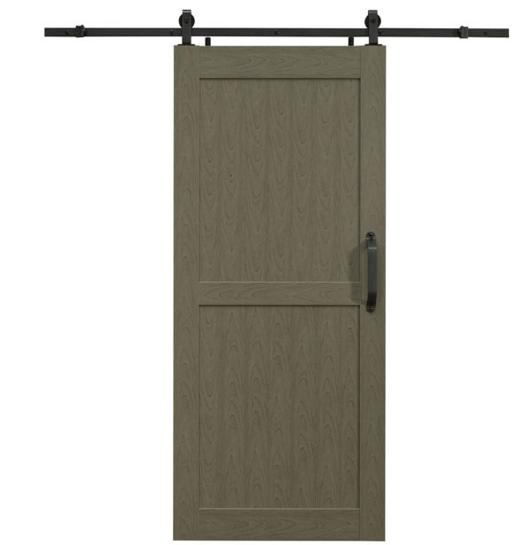 Montana PVC Barn Door - H Style - Heather Grey