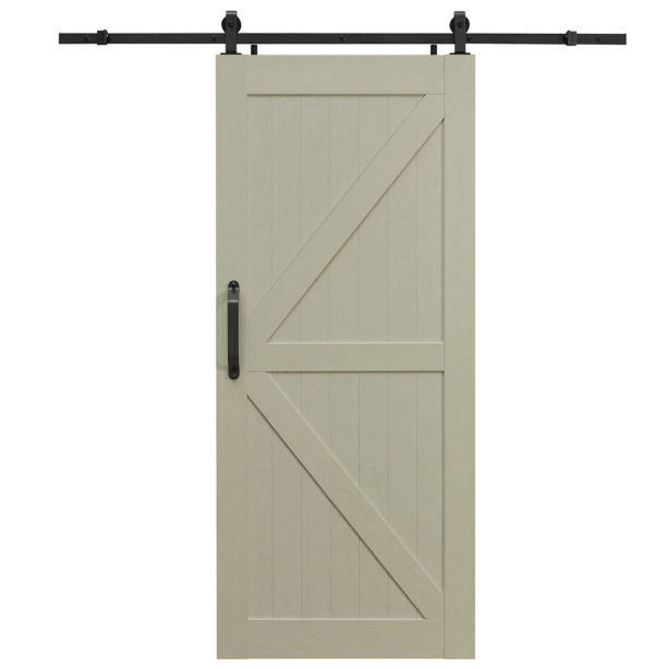 Montana PVC Barn Door - K Style - Ash White