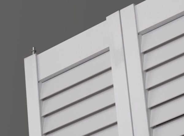 PVC bifold door louver detail