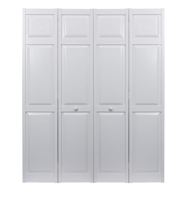 PVC bifold raised panel double door